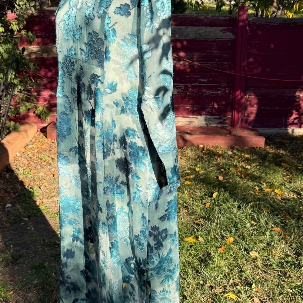 Vintage Velvet Burnout with Daring Side- Slits - Picture 7 of 9